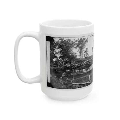 Cedar Mountain, Va. Federal Battery Fording A Tributary Of The Rappahannock On The Day Of Battle (U.S. Civil War) White Coffee Mug - Go Mug Yourself