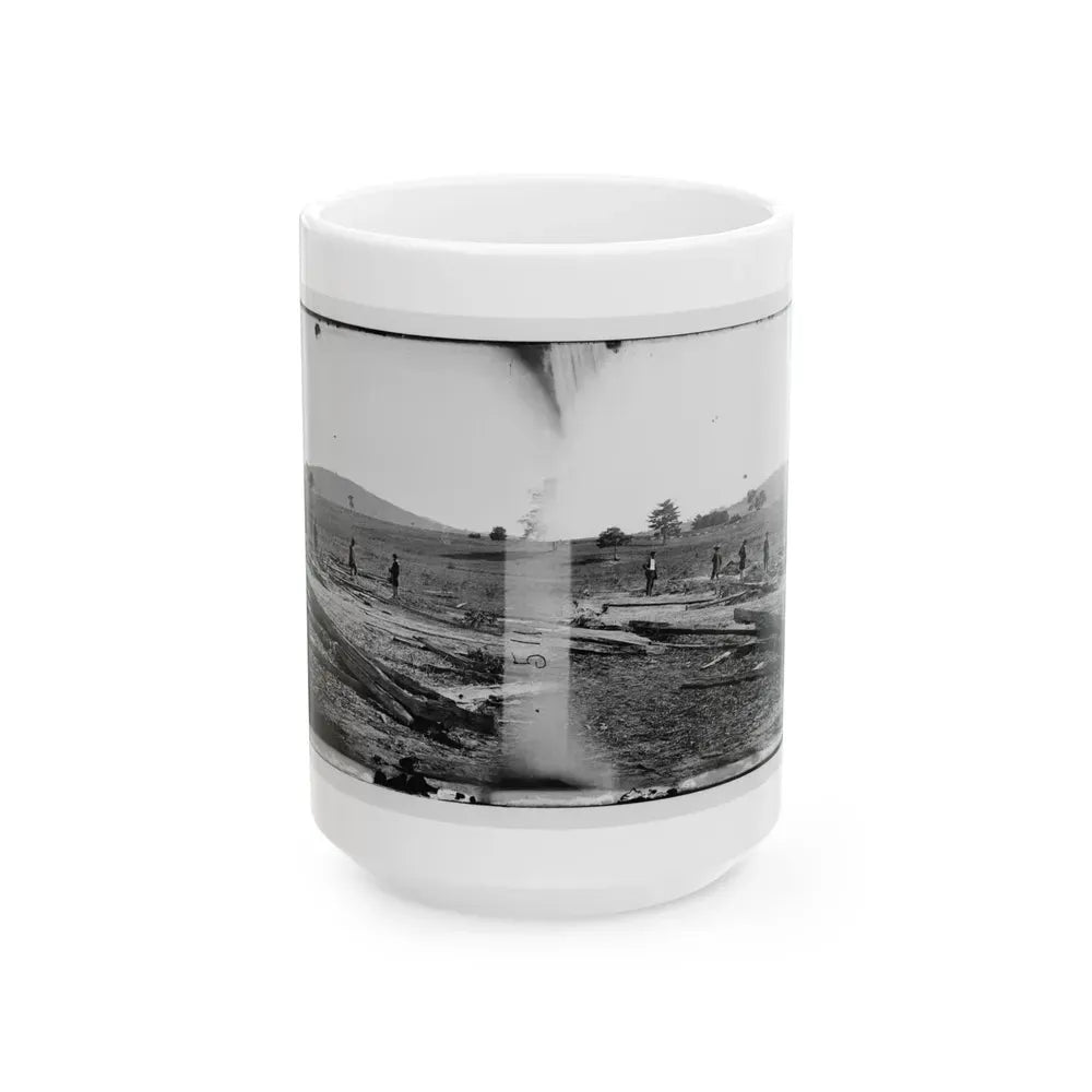 Cedar Mountain, Va. Union Graves On The Battlefield (U.S. Civil War) White Coffee Mug 15oz - Go Mug Yourself