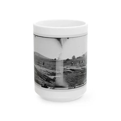 Cedar Mountain, Va. Union Graves On The Battlefield (U.S. Civil War) White Coffee Mug 15oz - Go Mug Yourself