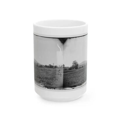 Cedar Mountain, Va. View Of Battlefield With The Mountain In The Distance (U.S. Civil War) White Coffee Mug 15oz - Go Mug Yourself