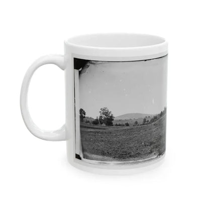 Cedar Mountain, Va. View Of Battlefield With The Mountain In The Distance (U.S. Civil War) White Coffee Mug - Go Mug Yourself