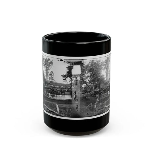 Cedar Mountain, Va. Federal Battery Fording A Tributary Of The Rappahannock On The Day Of Battle (U.S. Civil War) Black Coffee Mug-15oz-Go Mug Yourself