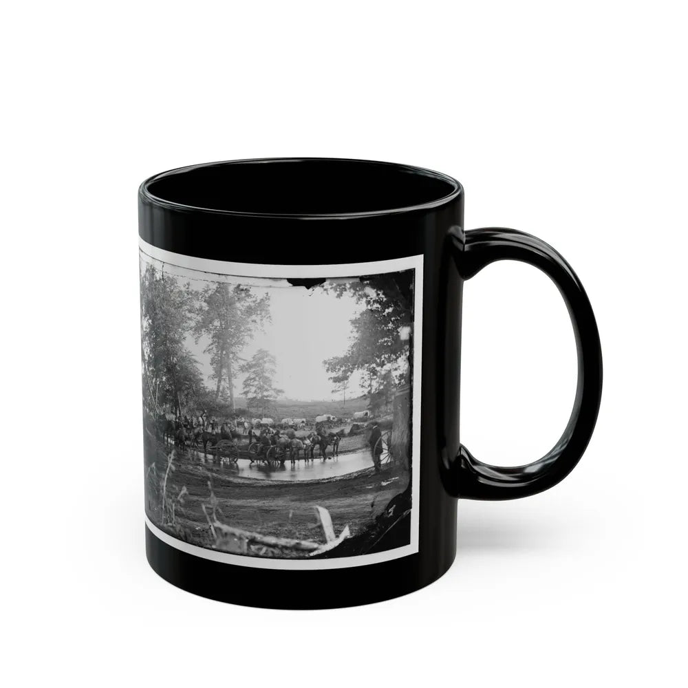 Cedar Mountain, Va. Federal Battery Fording A Tributary Of The Rappahannock On The Day Of Battle (U.S. Civil War) Black Coffee Mug-Go Mug Yourself