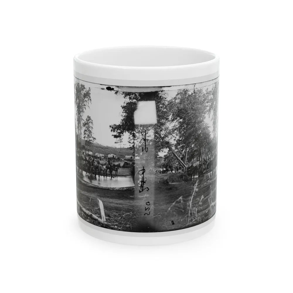 Cedar Mountain, Va. Federal Battery Fording A Tributary Of The Rappahannock On The Day Of Battle (U.S. Civil War) White Coffee Mug-11oz-Go Mug Yourself