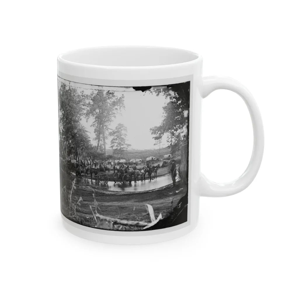 Cedar Mountain, Va. Federal Battery Fording A Tributary Of The Rappahannock On The Day Of Battle (U.S. Civil War) White Coffee Mug-Go Mug Yourself