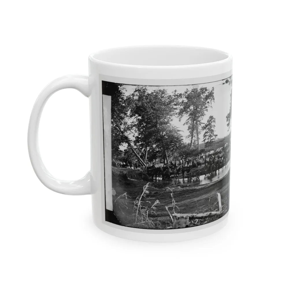 Cedar Mountain, Va. Federal Battery Fording A Tributary Of The Rappahannock On The Day Of Battle (U.S. Civil War) White Coffee Mug-Go Mug Yourself