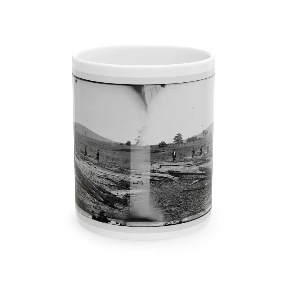 Cedar Mountain, Va. Union Graves On The Battlefield (U.S. Civil War) White Coffee Mug-11oz-Go Mug Yourself