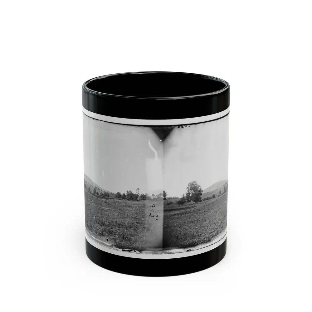 Cedar Mountain, Va. View Of Battlefield With The Mountain In The Distance (U.S. Civil War) Black Coffee Mug-11oz-Go Mug Yourself