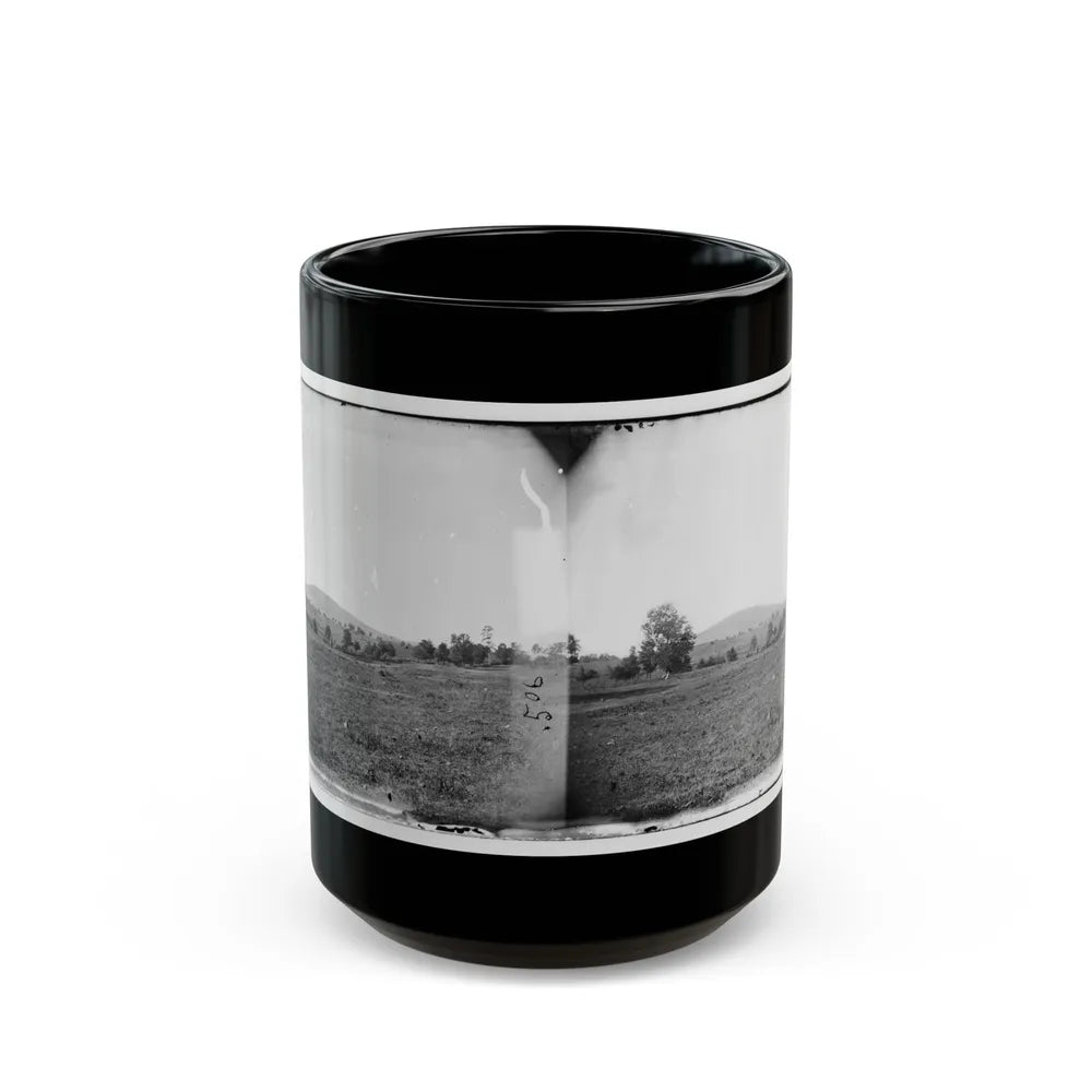 Cedar Mountain, Va. View Of Battlefield With The Mountain In The Distance (U.S. Civil War) Black Coffee Mug-15oz-Go Mug Yourself