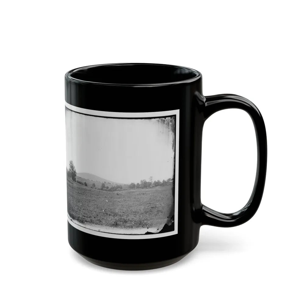 Cedar Mountain, Va. View Of Battlefield With The Mountain In The Distance (U.S. Civil War) Black Coffee Mug-Go Mug Yourself