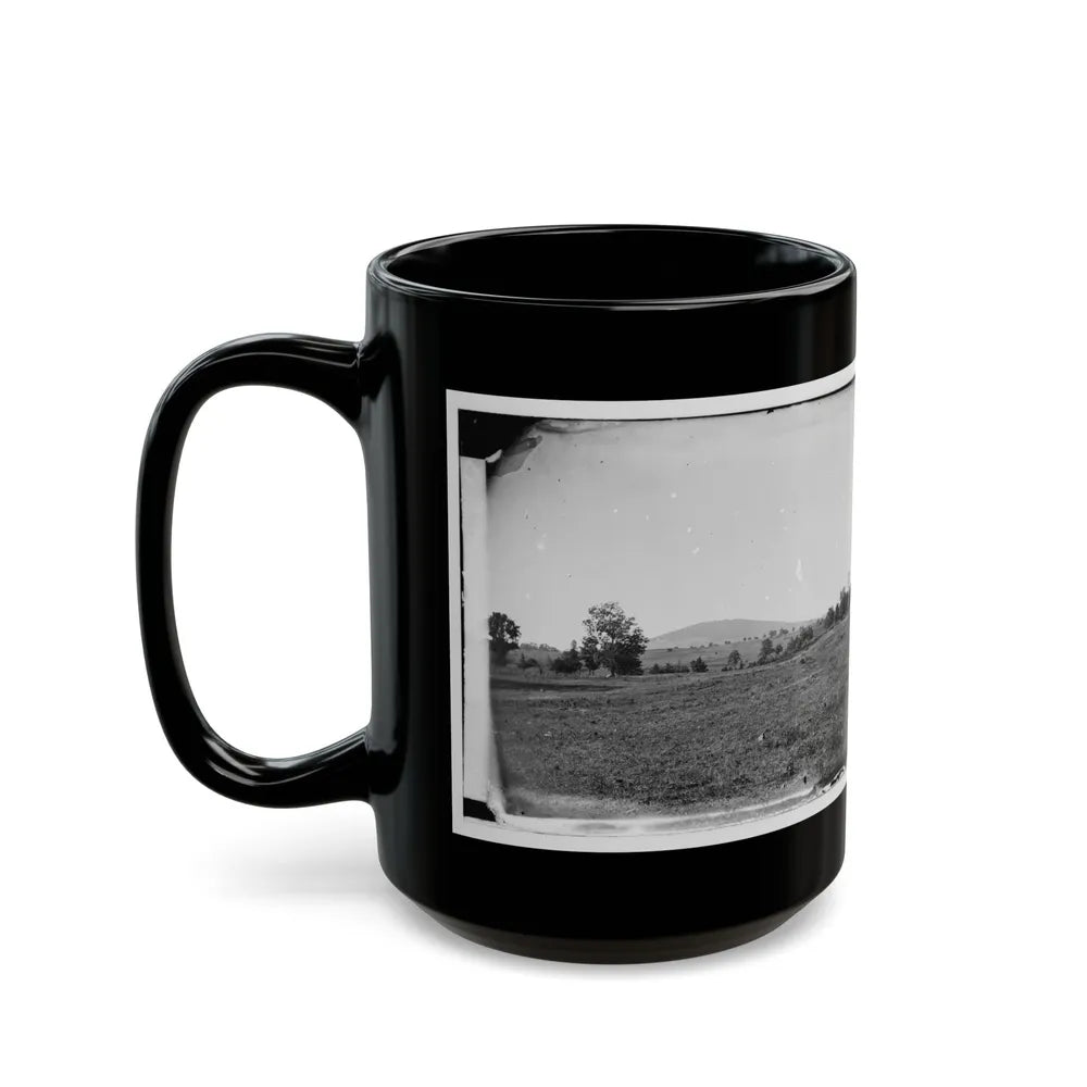 Cedar Mountain, Va. View Of Battlefield With The Mountain In The Distance (U.S. Civil War) Black Coffee Mug-Go Mug Yourself