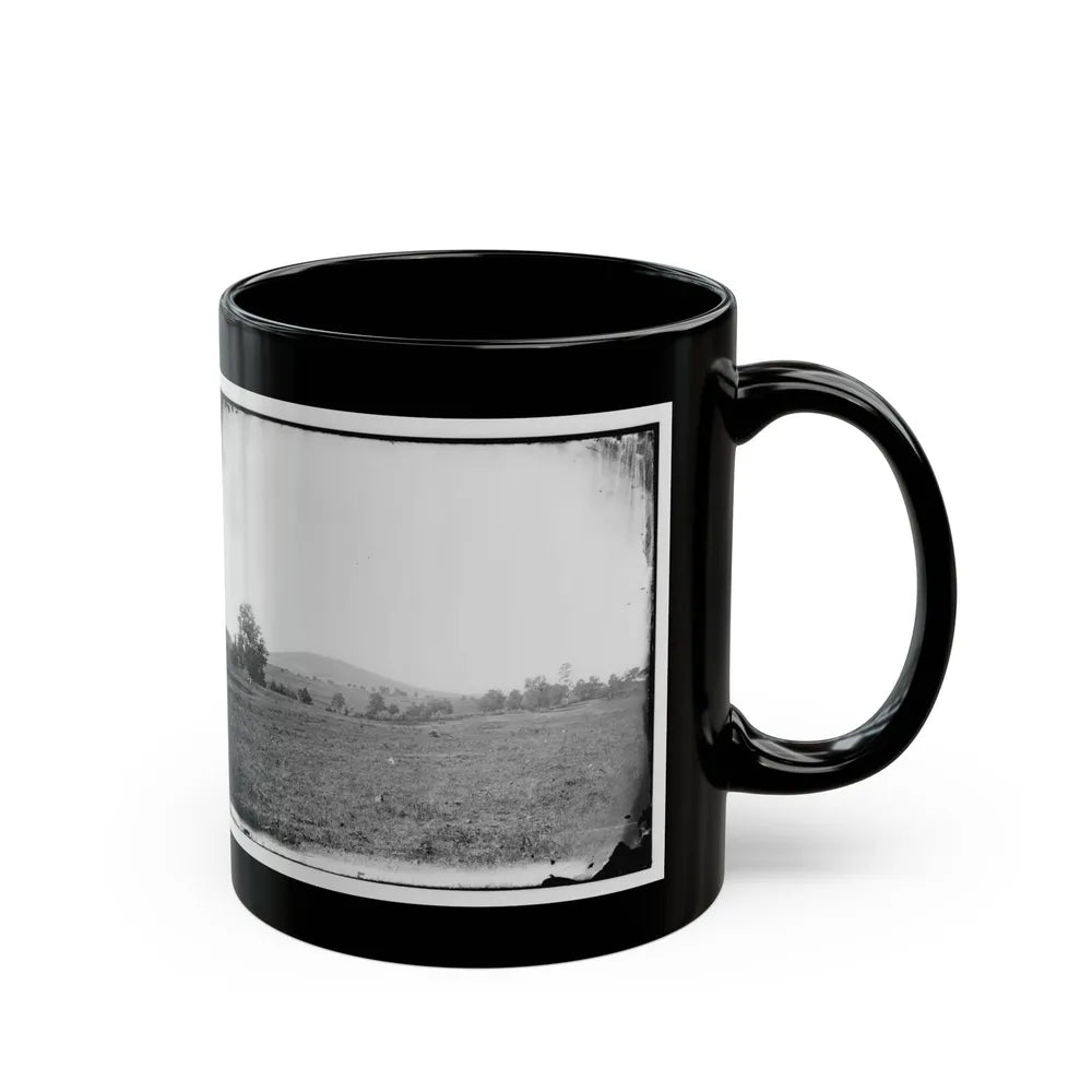 Cedar Mountain, Va. View Of Battlefield With The Mountain In The Distance (U.S. Civil War) Black Coffee Mug-Go Mug Yourself