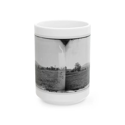 Cedar Mountain, Va. View Of Battlefield With The Mountain In The Distance (U.S. Civil War) White Coffee Mug-15oz-Go Mug Yourself