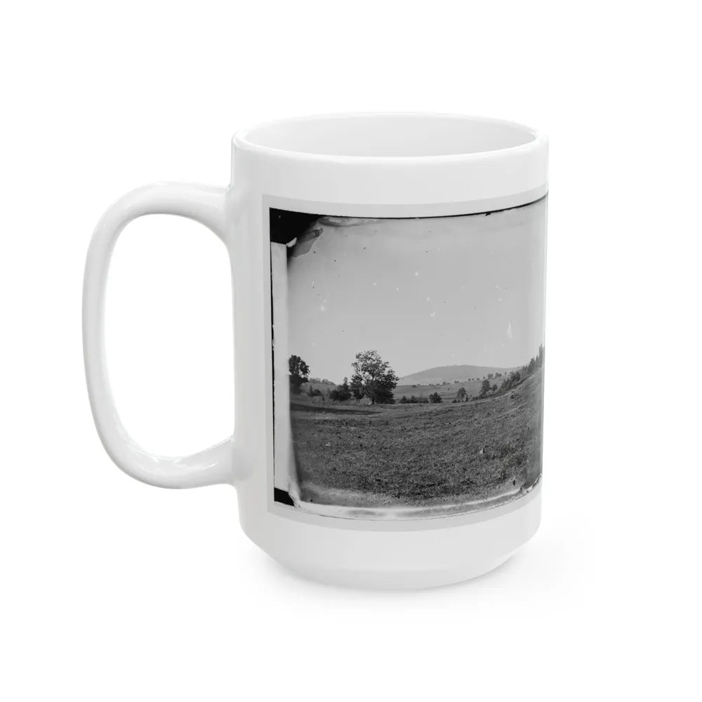 Cedar Mountain, Va. View Of Battlefield With The Mountain In The Distance (U.S. Civil War) White Coffee Mug-Go Mug Yourself