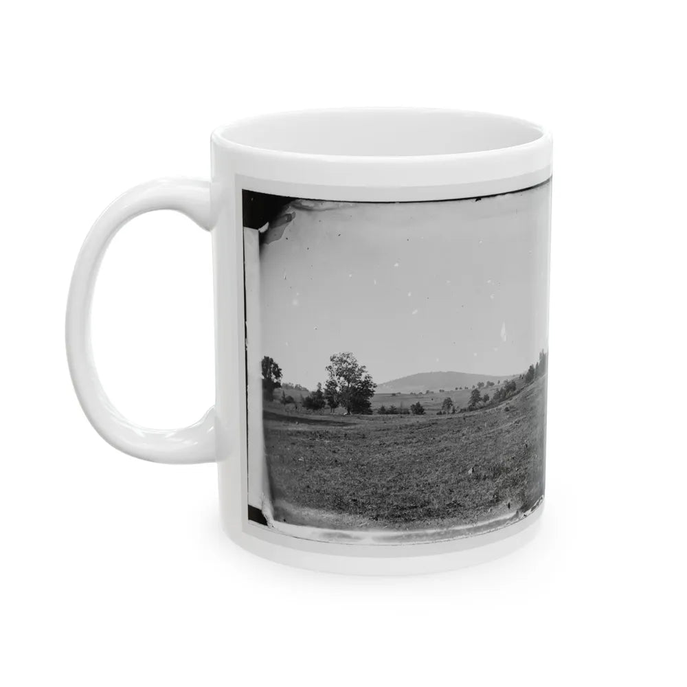 Cedar Mountain, Va. View Of Battlefield With The Mountain In The Distance (U.S. Civil War) White Coffee Mug-Go Mug Yourself