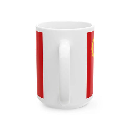 Flag of the People's Democratic Party of Afghanistan - White Coffee Mug-Go Mug Yourself