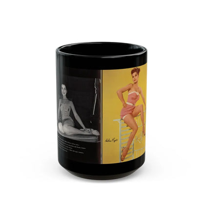 Debra Paget #597 - Modern Screen Pin-Ups Magazine Issue #1 (Vintage Female Icon) Black Coffee Mug-15oz-Go Mug Yourself