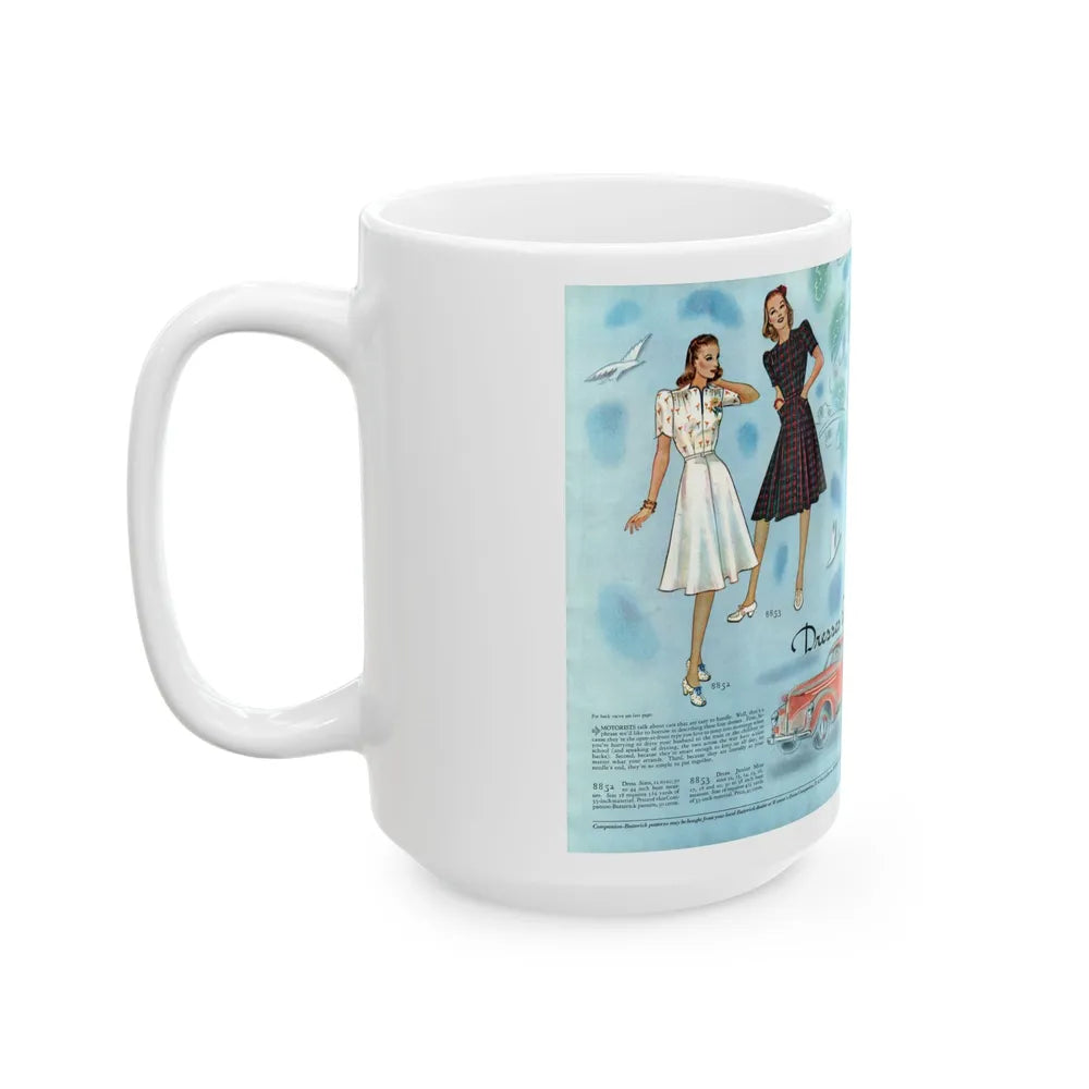 Dresses Easy to Handle, Woman's Home Companion, April 1940 - White Coffee Mug-Go Mug Yourself