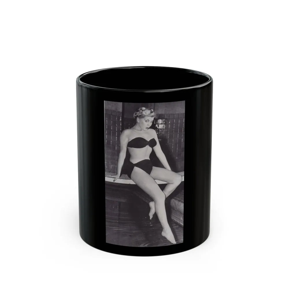 Barbara Nichols #257 (Vintage Female Icon) Black Coffee Mug-11oz-Go Mug Yourself