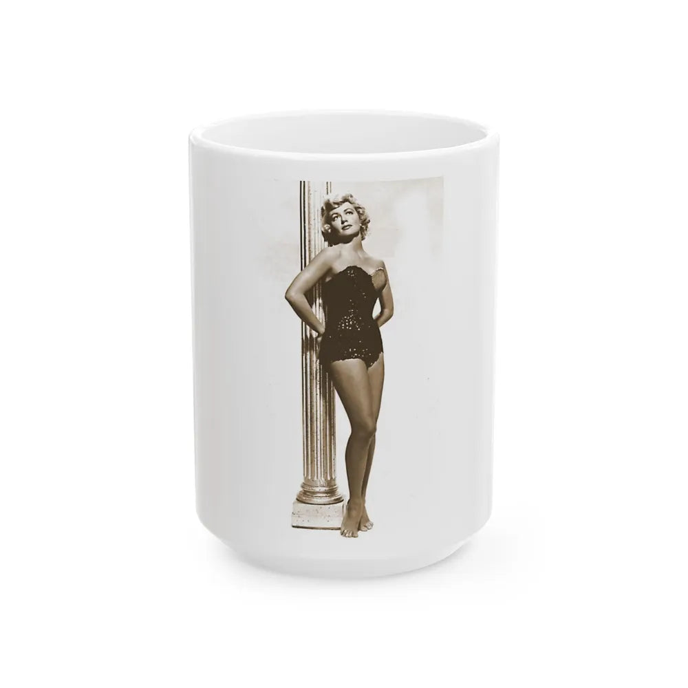 Dorothy Malone #156 (Vintage Female Icon) White Coffee Mug-15oz-Go Mug Yourself