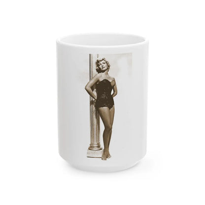 Dorothy Malone #156 (Vintage Female Icon) White Coffee Mug-15oz-Go Mug Yourself