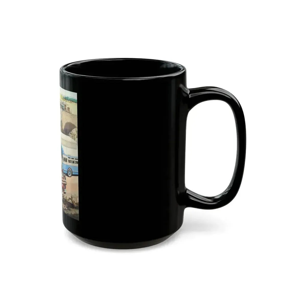 Celebrating 50 Years of Leadership, Mack Trucks advertisement for The Saturday Evening Post - Black Coffee Mug - Go Mug Yourself