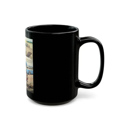 Celebrating 50 Years of Leadership, Mack Trucks advertisement for The Saturday Evening Post - Black Coffee Mug - Go Mug Yourself