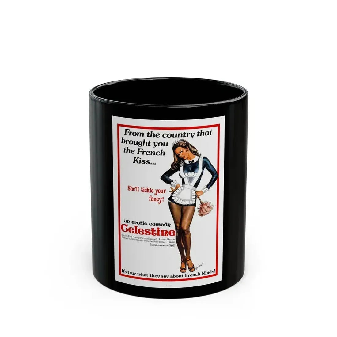 CELESTINE 1974 Movie Poster - Black Coffee Mug 11oz - Go Mug Yourself