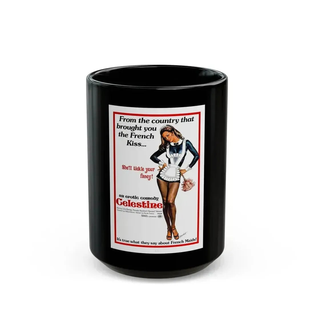 CELESTINE 1974 Movie Poster - Black Coffee Mug 15oz - Go Mug Yourself