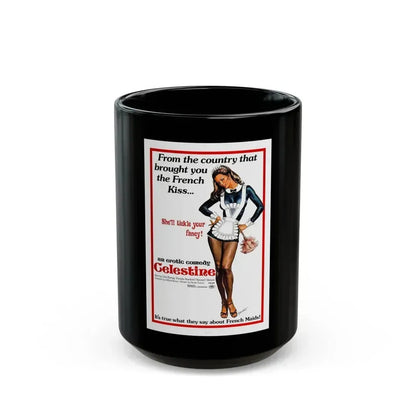 CELESTINE 1974 Movie Poster - Black Coffee Mug 15oz - Go Mug Yourself