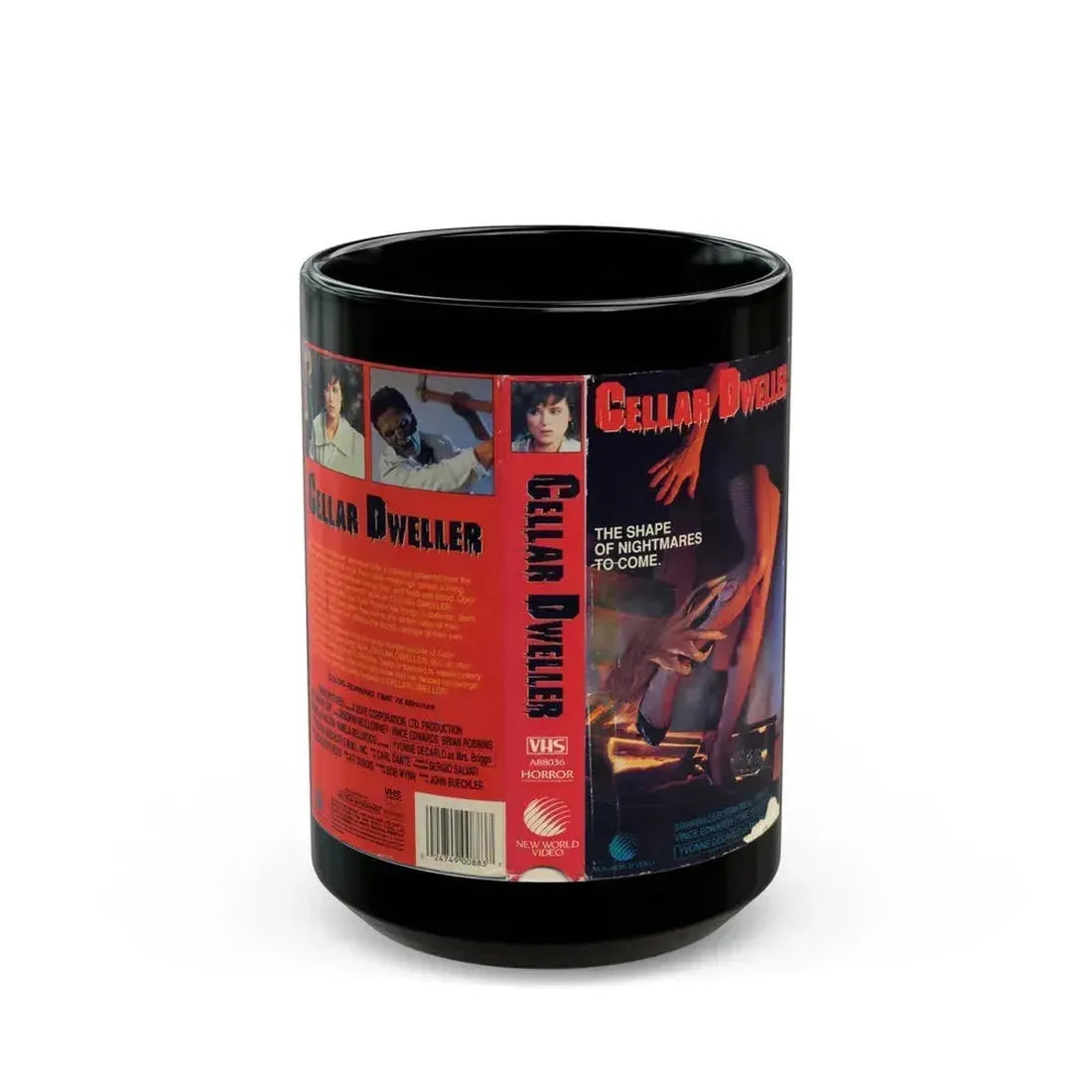 CELLAR DWELLER (VHS COVER) - Black Coffee Mug 15oz - Go Mug Yourself