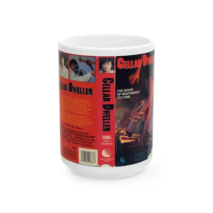 CELLAR DWELLER (VHS COVER) - White Coffee Mug 15oz - Go Mug Yourself