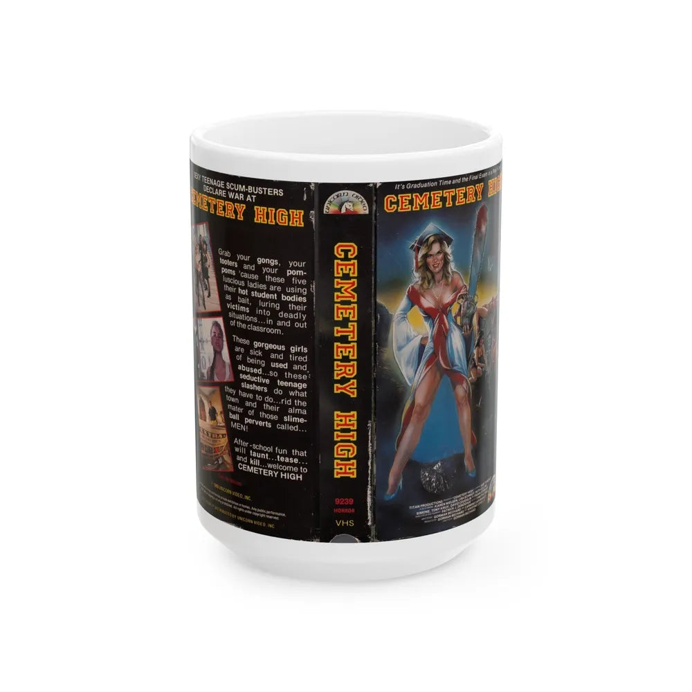 CEMETERY HIGH (VHS COVER) - White Coffee Mug-15oz-Go Mug Yourself