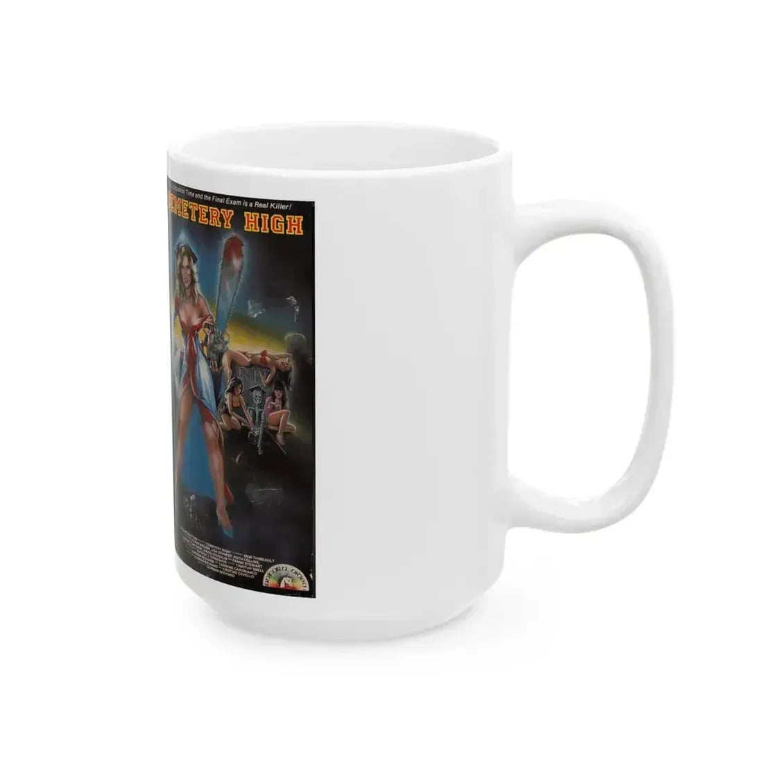 CEMETERY HIGH (VHS COVER) - White Coffee Mug - Go Mug Yourself