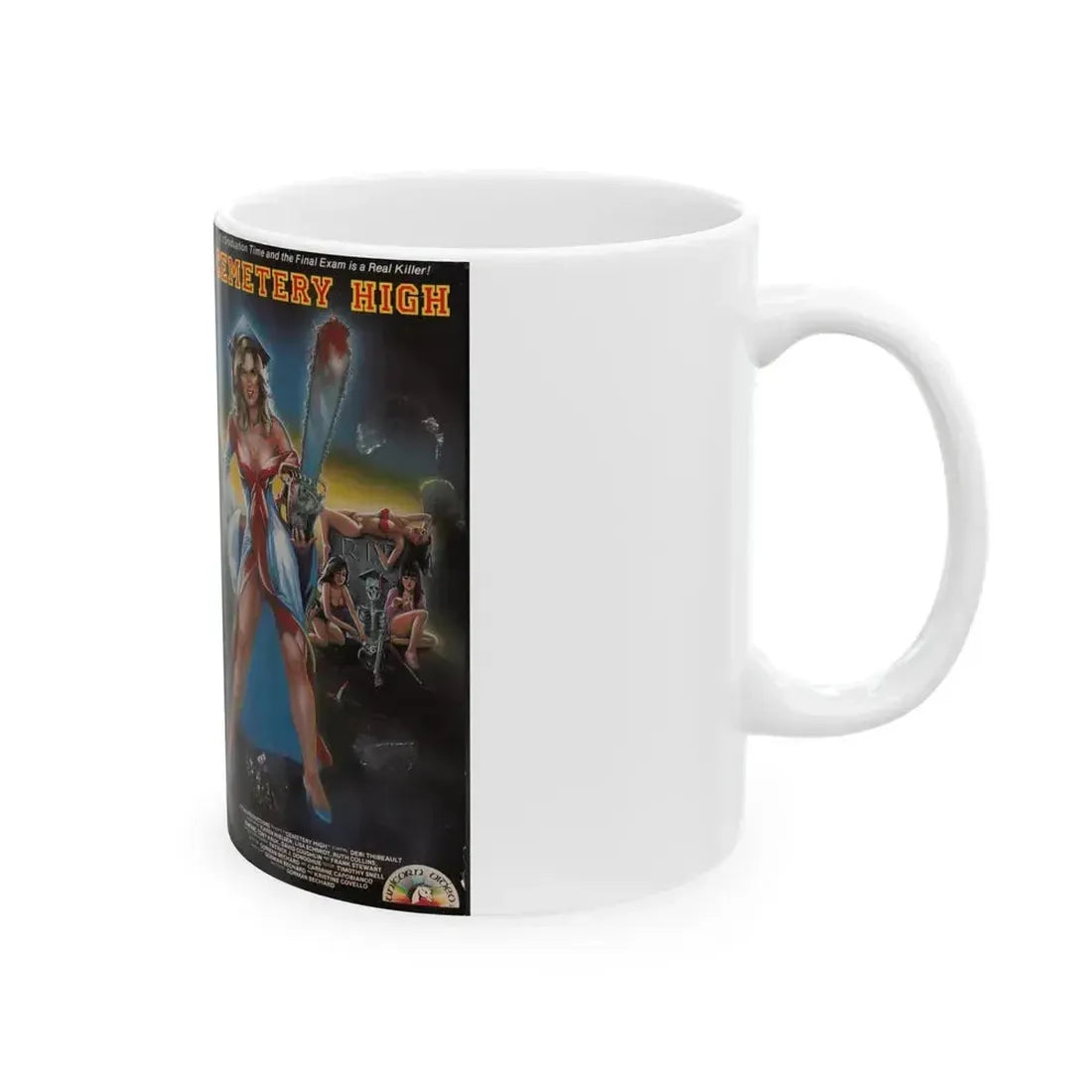 CEMETERY HIGH (VHS COVER) - White Coffee Mug - Go Mug Yourself