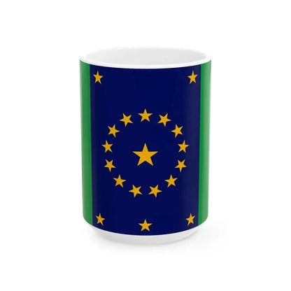 Centennial Flag (India) White Coffee Mug 15oz - Go Mug Yourself