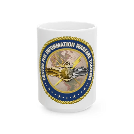 Center for Information Warfare Training (U.S. Navy) White Coffee Mug-15oz-Go Mug Yourself