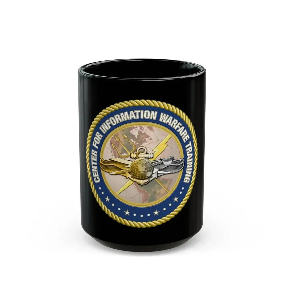 Center for Information Warfare Training (U.S. Navy) Black Coffee Mug 15oz - Go Mug Yourself