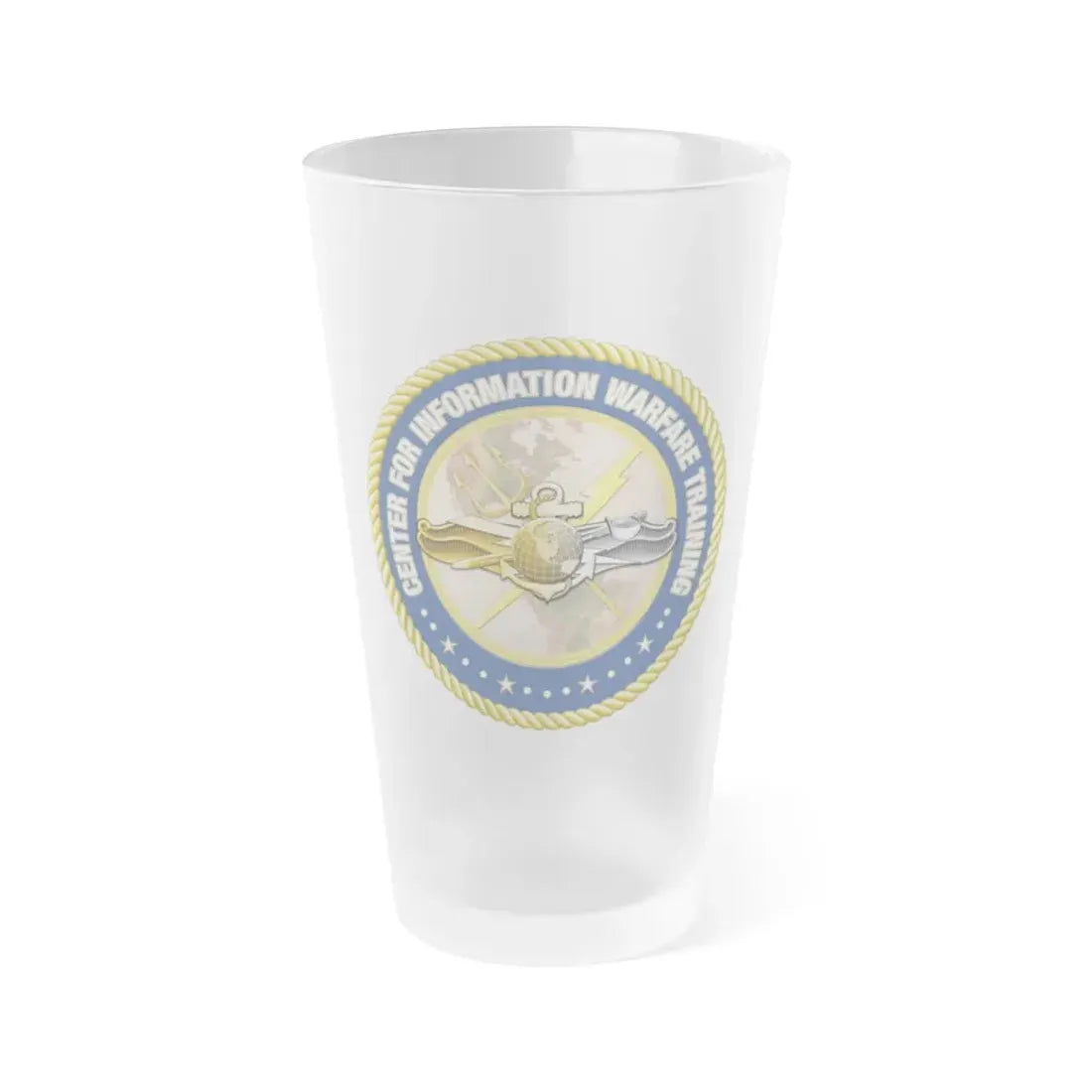 Center for Information Warfare Training (U.S. Navy) Frosted Pint Glass 16oz Default Title - Go Mug Yourself