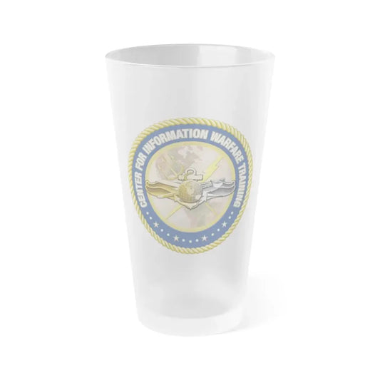 Center for Information Warfare Training (U.S. Navy) Frosted Pint Glass 16oz Default Title - Go Mug Yourself