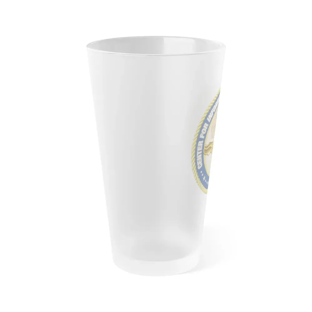 Center for Information Warfare Training (U.S. Navy) Frosted Pint Glass 16oz - Go Mug Yourself