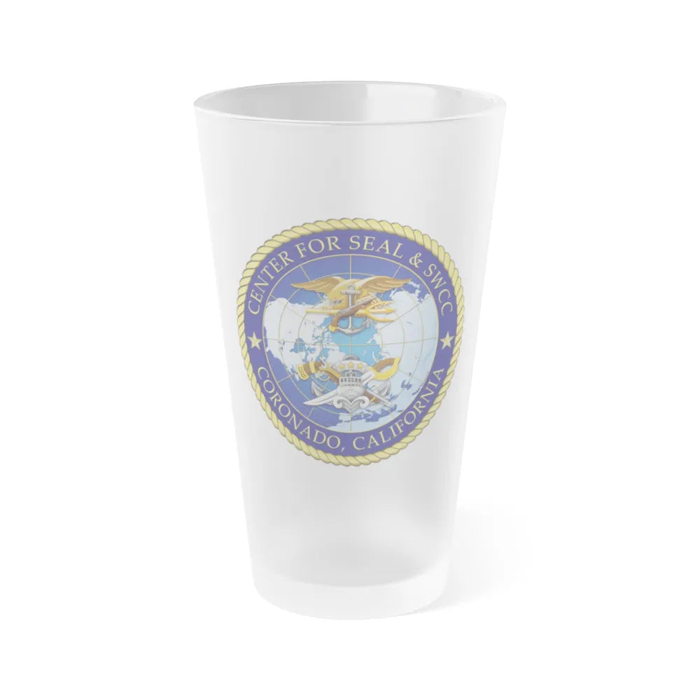 Center for SEAL and SWCC (U.S. Navy) Frosted Pint Glass 16oz-Go Mug Yourself