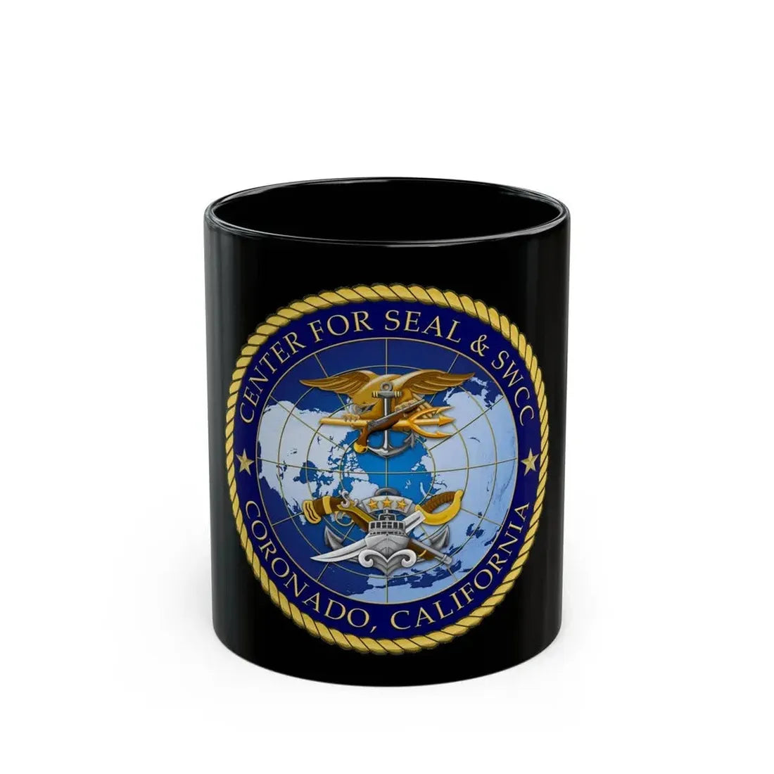 Center for SEAL and SWCC (U.S. Navy) Black Coffee Mug 11oz - Go Mug Yourself