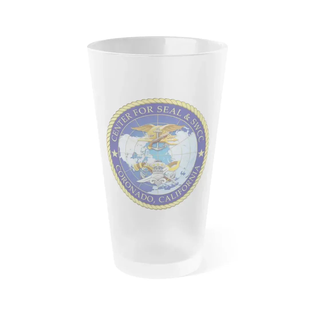 Center for SEAL and SWCC (U.S. Navy) Frosted Pint Glass 16oz Default Title - Go Mug Yourself