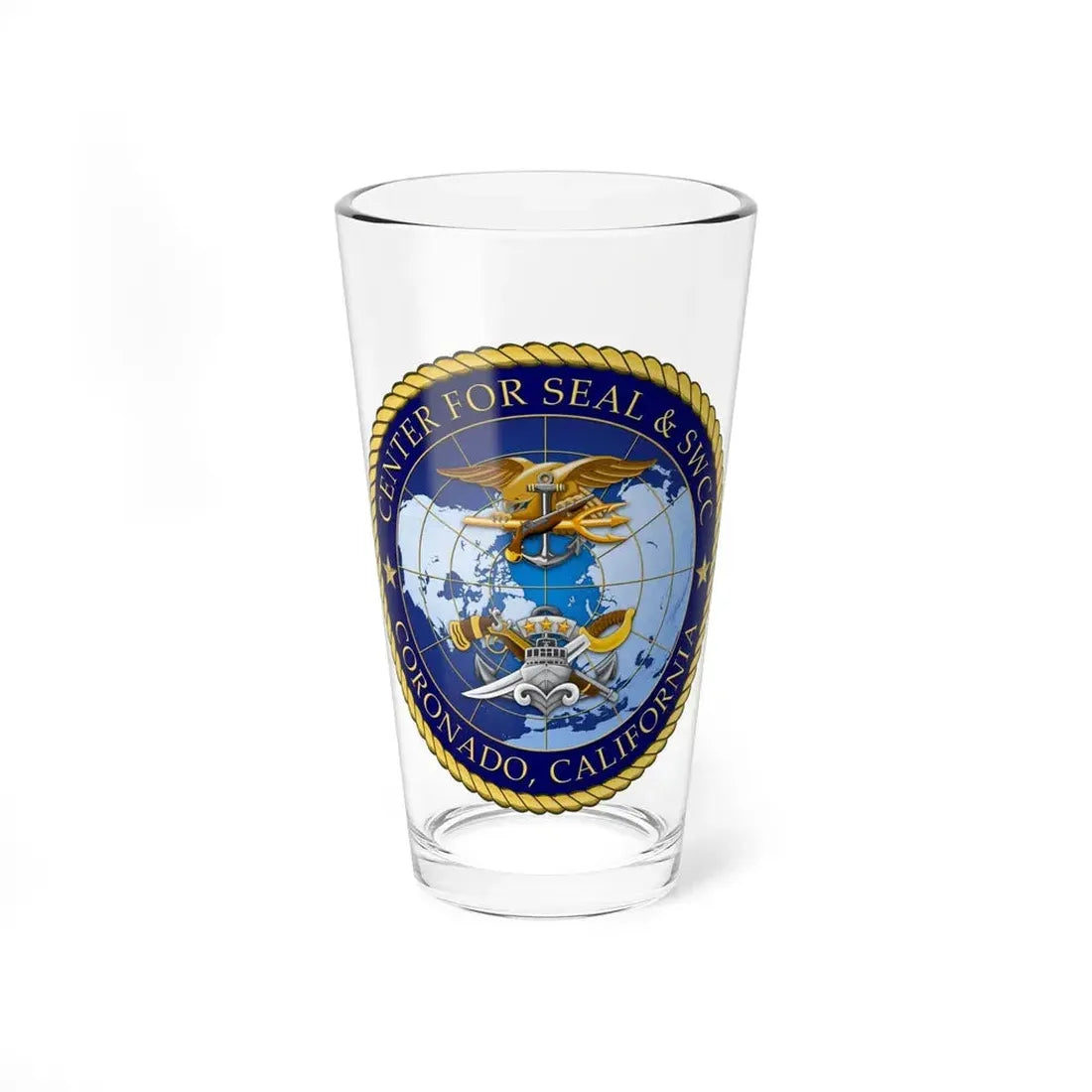 Center for SEAL and SWCC (U.S. Navy) Pint Glass 16oz 16oz - Go Mug Yourself