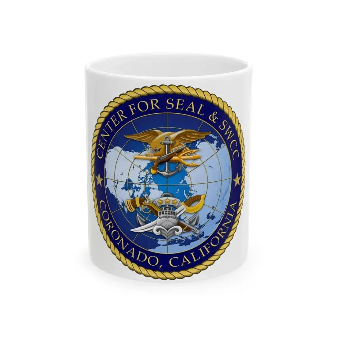Center for SEAL and SWCC (U.S. Navy) White Coffee Mug 11oz - Go Mug Yourself
