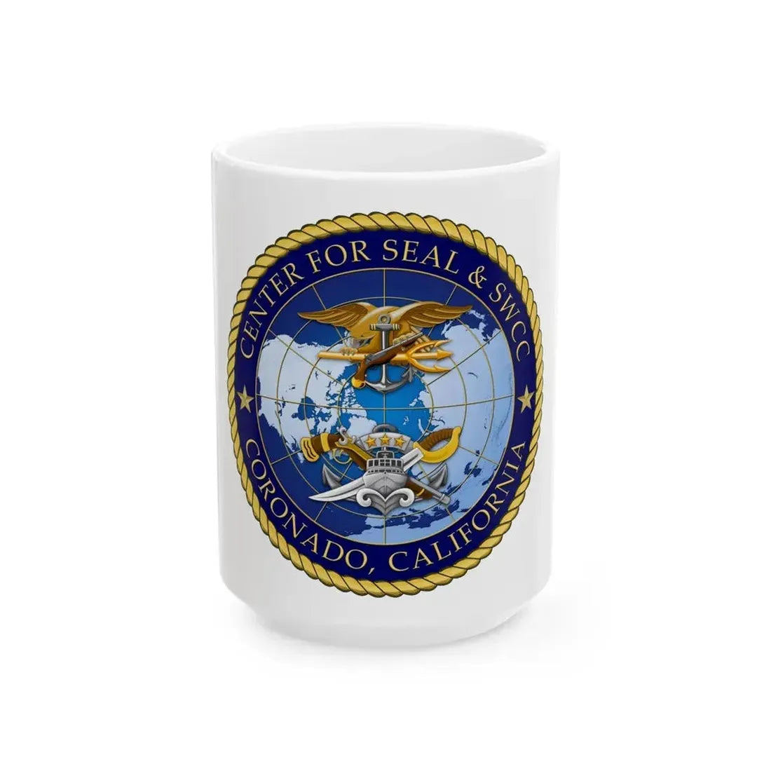 Center for SEAL and SWCC (U.S. Navy) White Coffee Mug 15oz - Go Mug Yourself