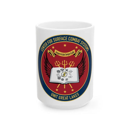 Center For Service Combat Systems Unit Great Lakes (U.S. Navy) White Coffee Mug-15oz-Go Mug Yourself