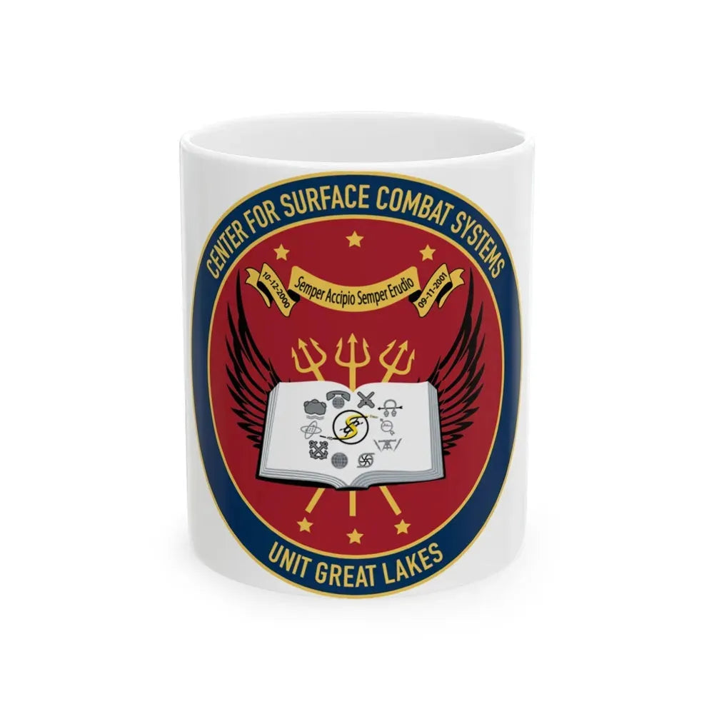 Center For Service Combat Systems Unit Great Lakes (U.S. Navy) White Coffee Mug 11oz - Go Mug Yourself