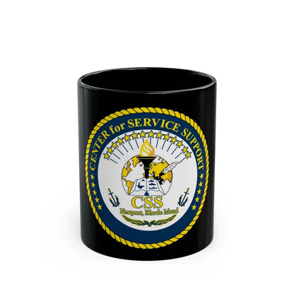 Center for Service Support Newport RI (U.S. Navy) Black Coffee Mug-11oz-Go Mug Yourself